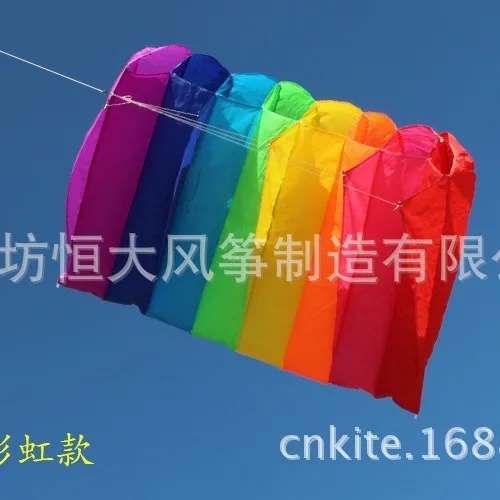 Weifang kite single line soft eight holes parachute parachute pocket kite boneless frame easy to carry good flying kids gift