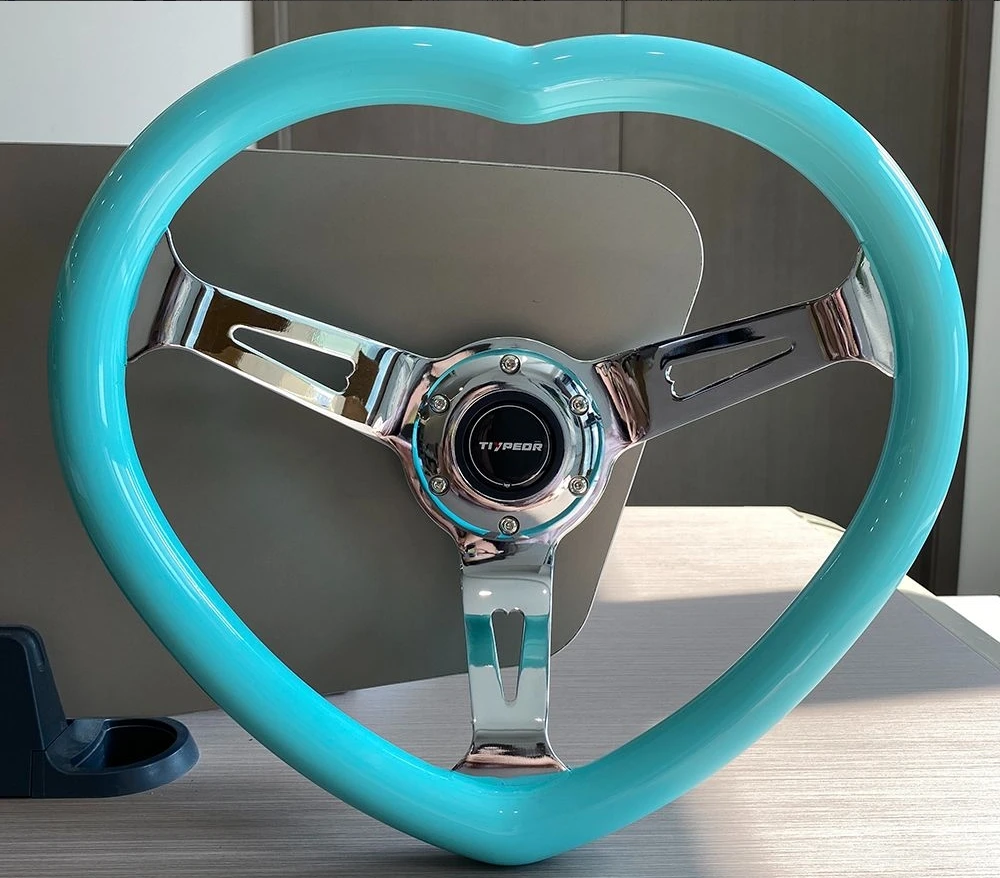 

General 350mm Diameter ABS Material Car Steering Wheel Heart Shape Steering Wheel