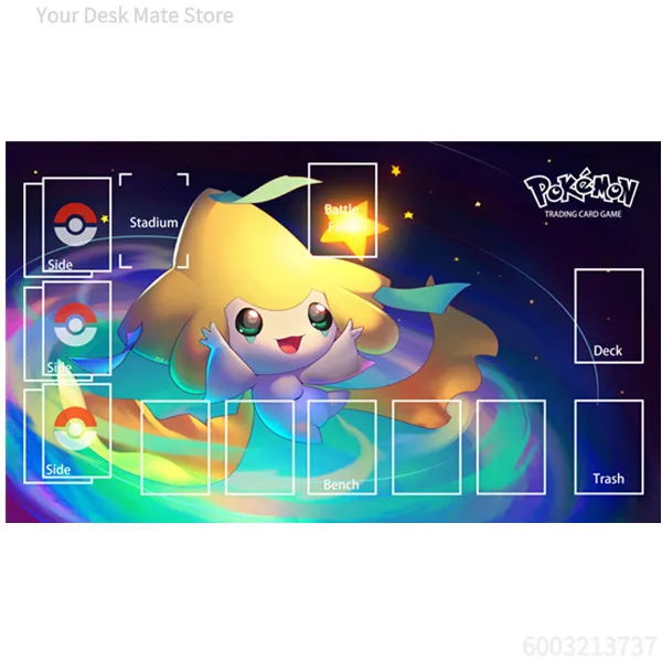 Pokemon TCG Playmat Jirachi Feraligatr Gengar Alola Trainers Ditto Non Slip Rubber Battle Mat Card Game Table Mouse Pad