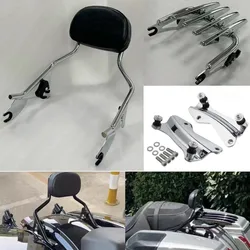 Motorcycle Backrest Sissy Bar Detachable Passenger For Harley Touring Road King Street Glide Road Glide Electra CVO FLHR 09-25