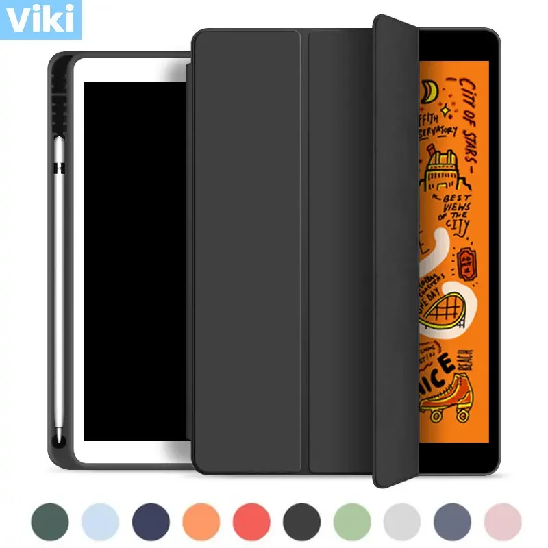

For ipad case 10th generation smart cover For Ipad 10"2 2021 9 8 7th case For ipad Air 2 9.7 5/6th with Pencil Holder Cover