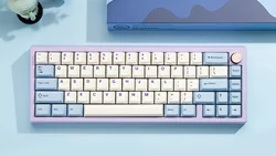 WuqueStudio WS Doubleshot PBT Keycaps, WS Zoom75 Matching Keycaps, PBT Custom Keyboard Keycaps Set for 75%, 65%, 60% Keyboard