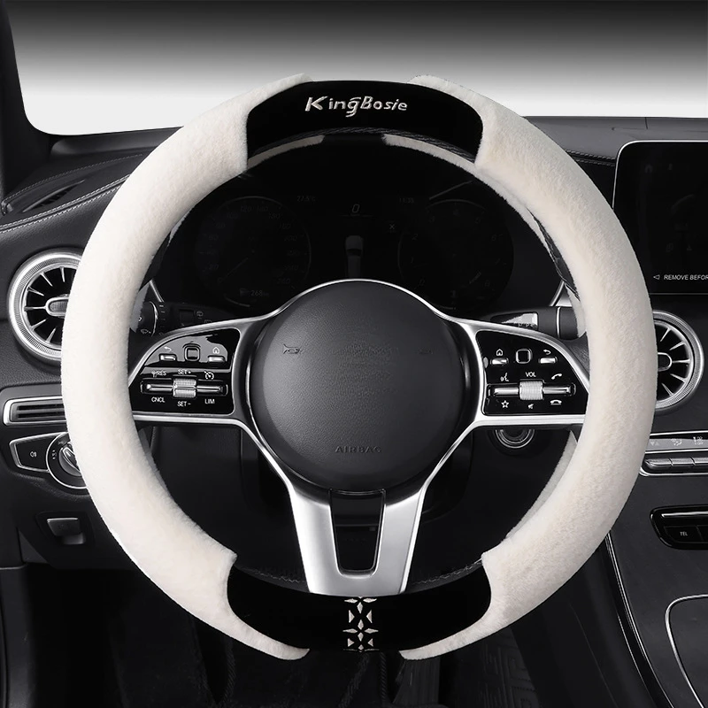 Color Match Car Steering Wheel Cover Car Accessories Suitable 14.96in Auto Decoration Interior Accessories for All Automobiles