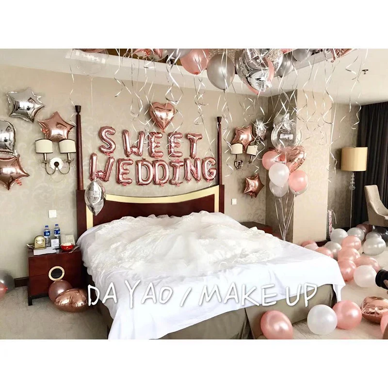 

Romantic wedding room layout creative balloon package marriage proposal confession decoration new house