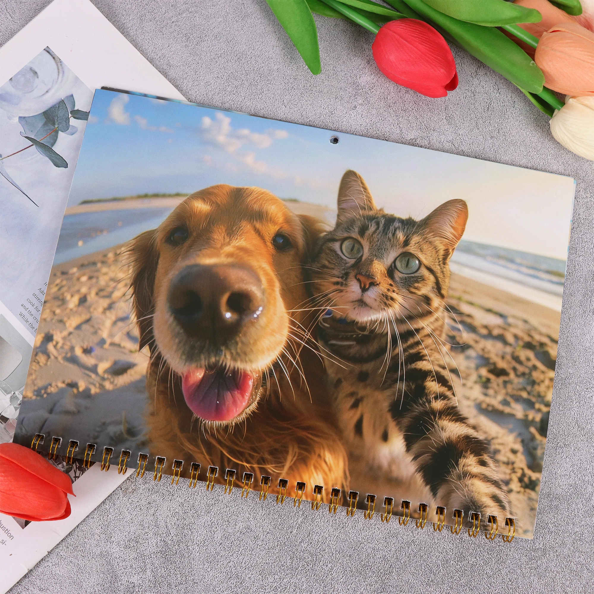 Calendario da parete 2026 Cat and Friends - Fun Cat Selfie Series, 12 mesi di foto, regalo perfetto per gli amanti dei gatti, lingua inglese