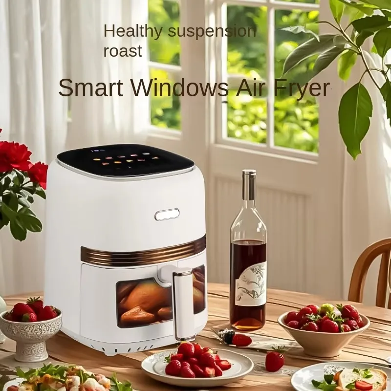 

Wholesale Large Capacity Multi-Function Automatic Electric Oven Visual Window Air Fryer Suspended Touch Screen Plastic Household