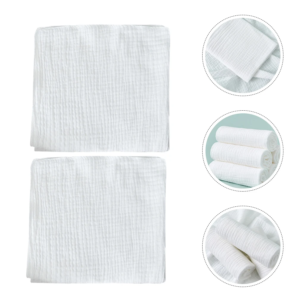 

8 Pcs Cotton Gauze Diapers Baby Burping Cloths Soft Clothes Washcloths for Newborn