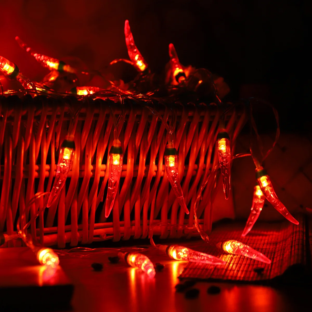 

3 Meters Chili String Lights 20 Leds Powered Pepper Lights Waterproof Decor for Patio Balcony Camping Party