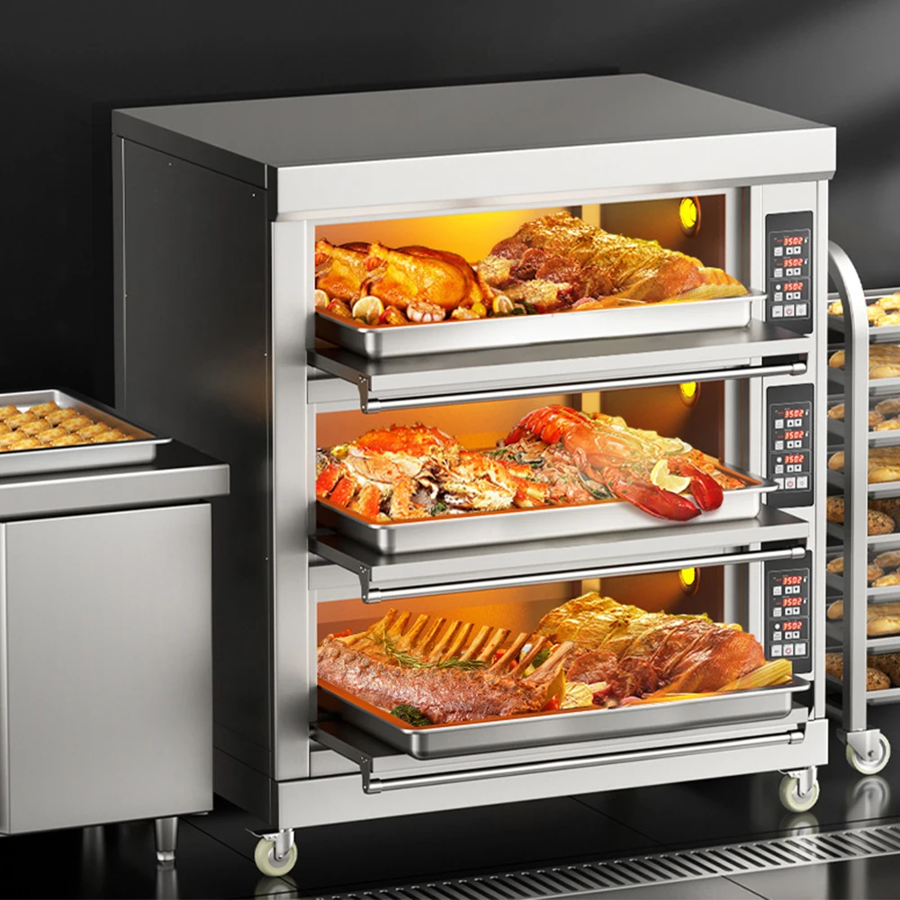 

Large Capacity Six-Tray Commercial Smart Electric Oven for Bakery Use Three-Layer Special Baking Box for Bread Pizza Cake