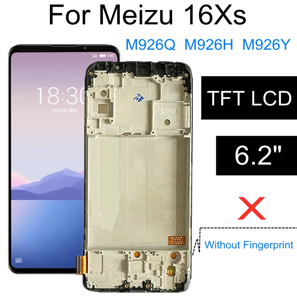 

TFT LCD For Meizu 16XS LCD Display Touch Screen Replacement Accessories For Meizu 16 XS M926Q M926H M926Y LCD