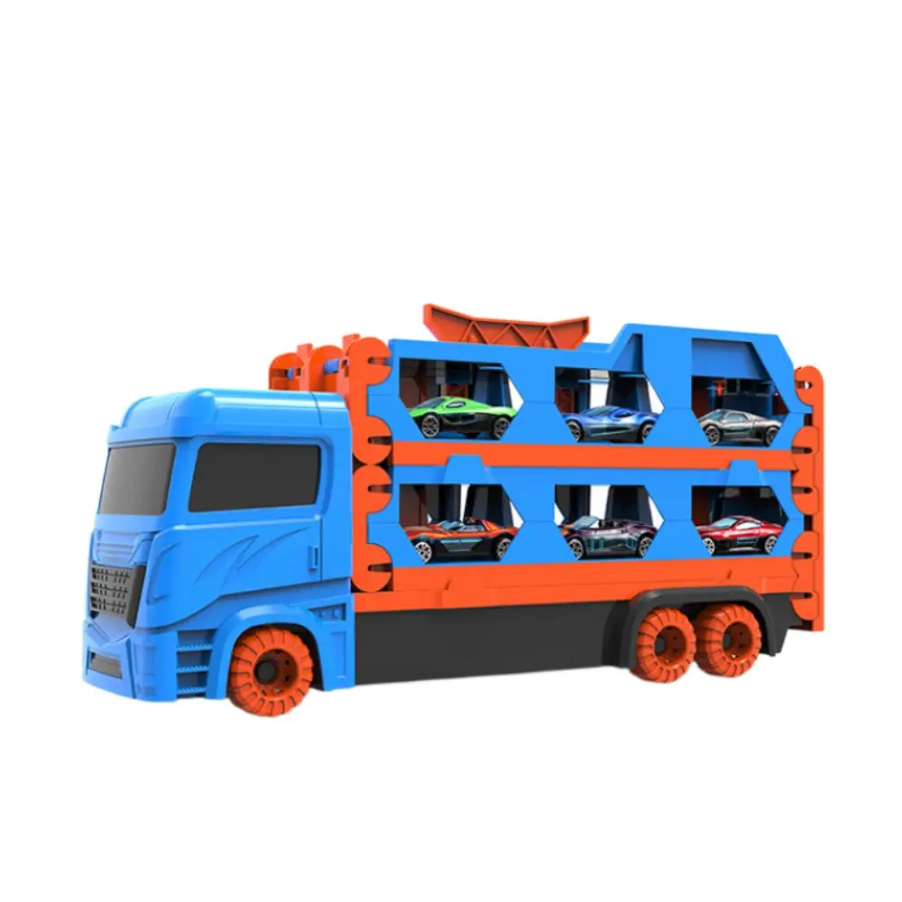 Dual-mode Car Transporter Truck Toys with Handle Swallowing Slide Truck Transformed Toy Racing Portable