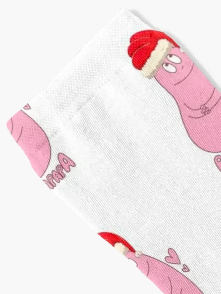 عيد الميلاد مضحك Barbapapa - Barba _Papa ChristmasPapa Socks Toe أحذية رياضية فاخرة للمشي لمسافات طويلة قصيرة للرجال جوارب نسائية #2