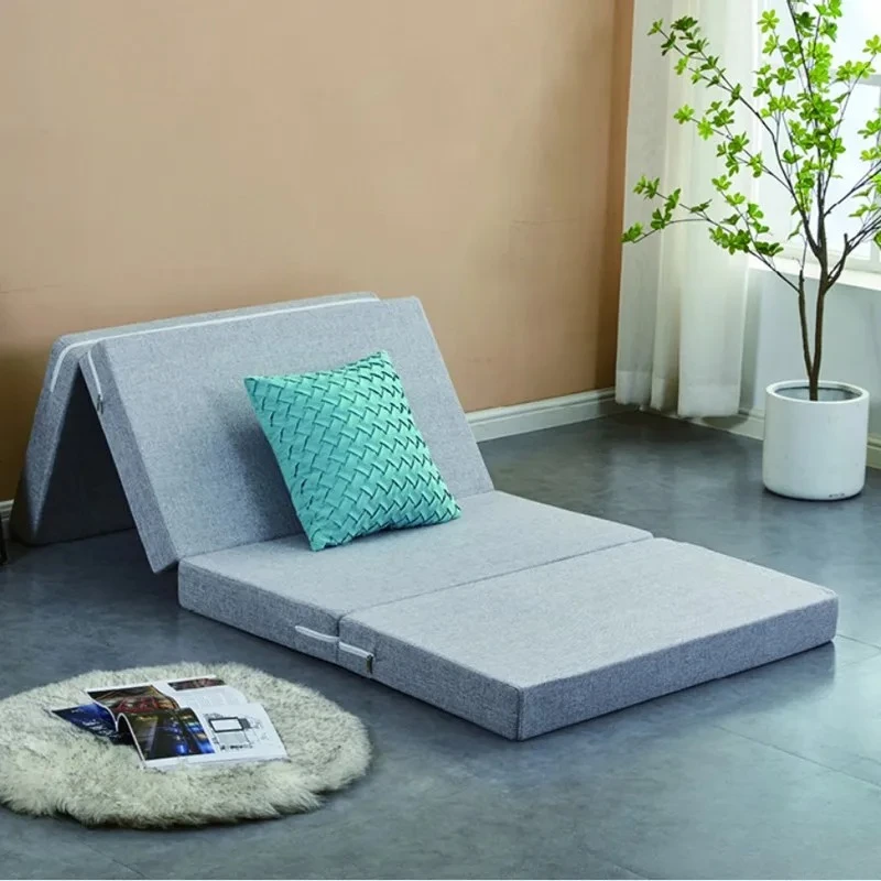 Japanese Style Foldable Four-Fold Sponge Mattress Office Nap Pad Lazy Tatami Sleeping Mat for Napping Ground Mat