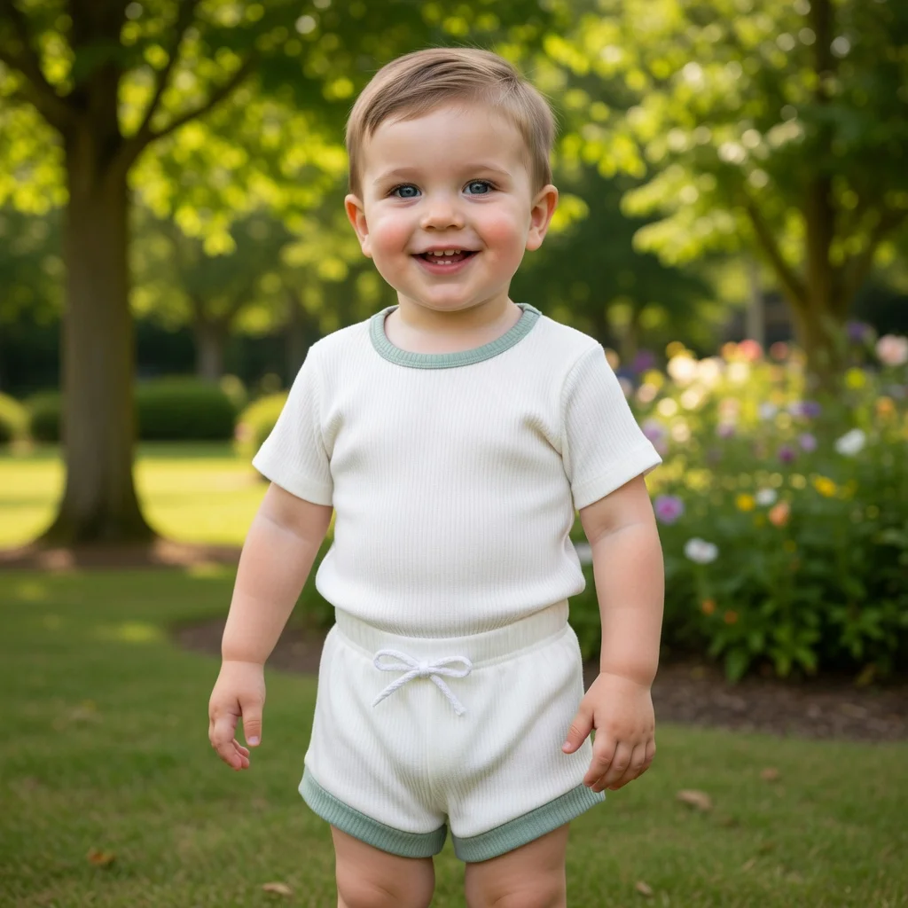 Baby Boy Girl Leisure Clothes Sets Summer Newborn Baby Girl Clothing Short Sleeve Tops + Shorts Cotton 2pc Set