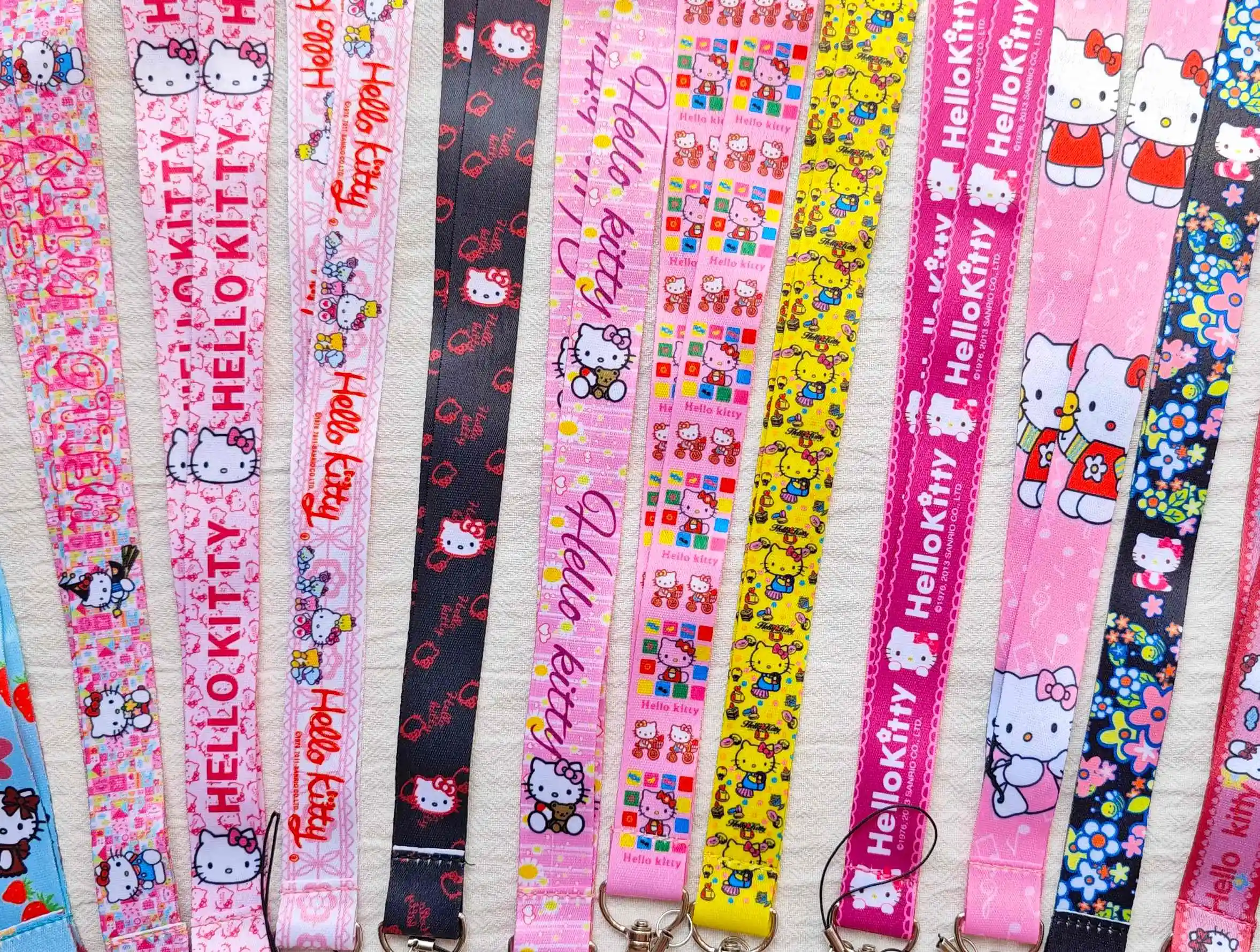 Wholesale Cartoon Cute cat Key Lanyard ID Badge Holders Animal Phone Neck Straps with Keyring Phone Accessories X005