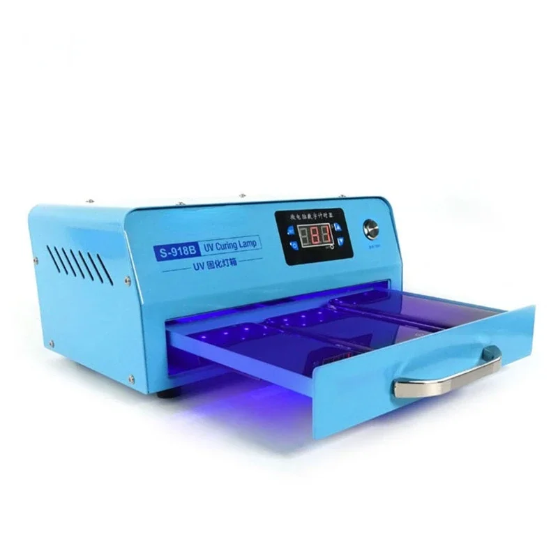 S-918B UV Curing Light Box With High Effect No Wrinkless No Blistering to Curved Screens With 60pcs Light