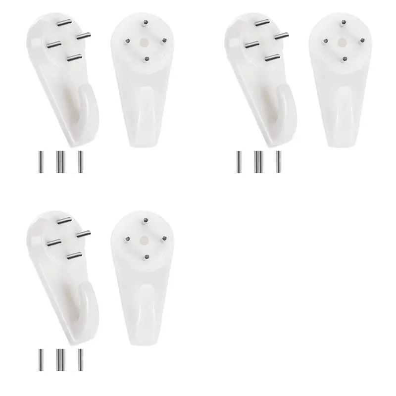 

【EFFICIENT 】120 Picture Hangers, Concrete/Plaster/Hard Wall Hooks, For Hanging Pictures, Tapestries, Clocks And Heavier Weights