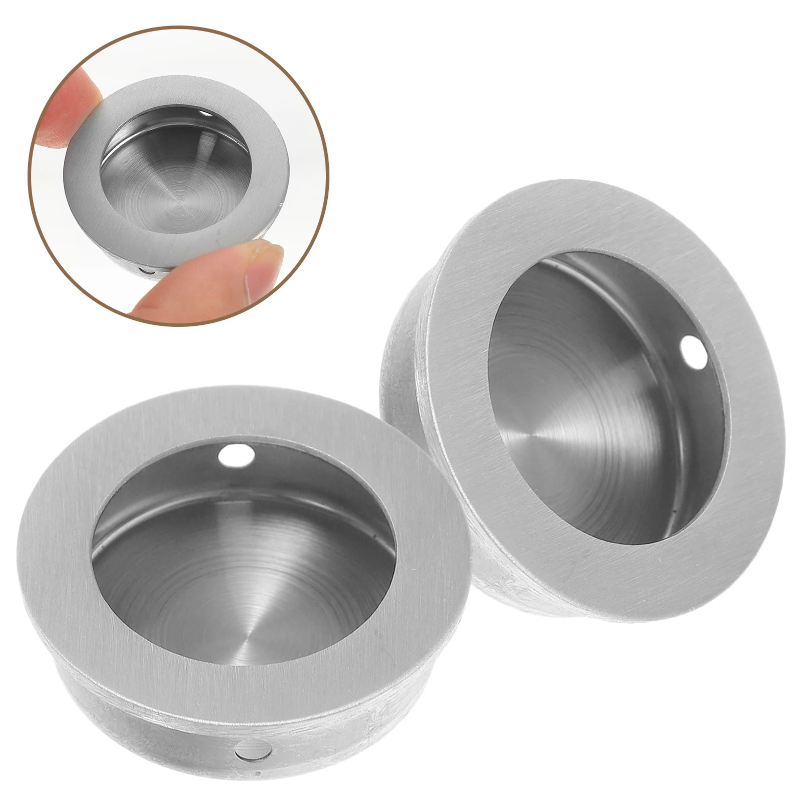 

2pcs Cabinet Door Handles Recessed Handle Cupboard Pulls Hidden Pocket Door Grip Durable Easy Use Safe Design For Wardrobe
