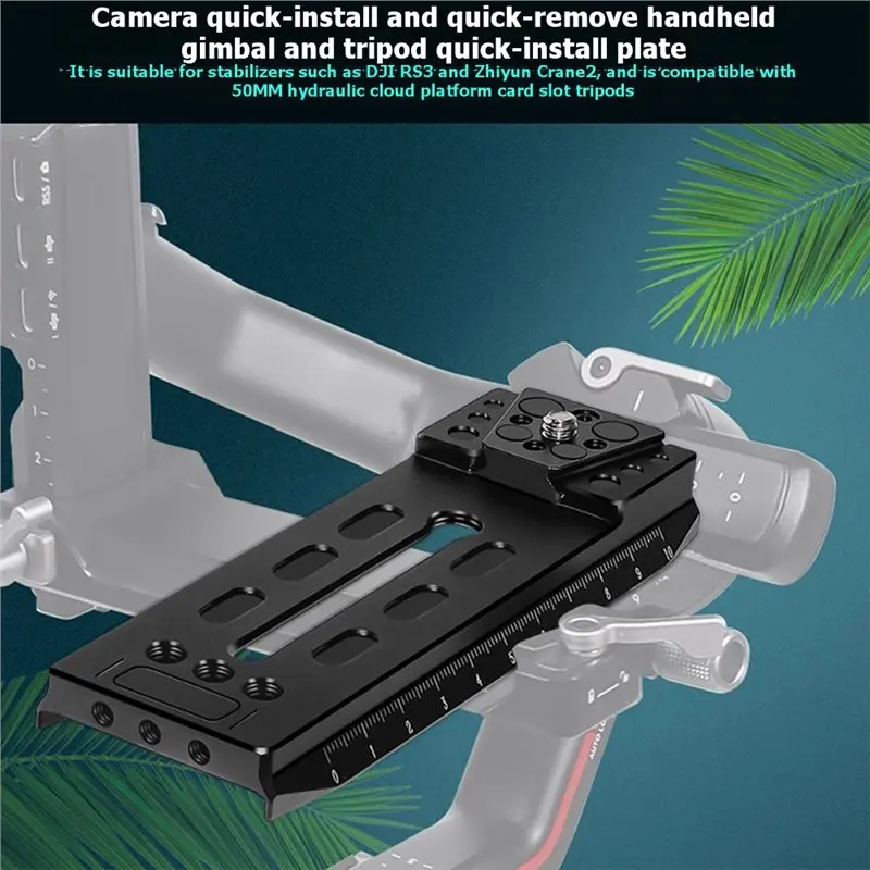 B27B For Zhiyun Dji Handheld Stabilizer Compatible Gimbal Quick Release Plate V Mount Arca Clamp Extension Plate Camera Baseplat