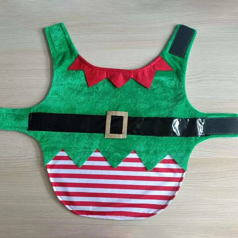 Dog Elf Costume Vest Feastive Pet Apparel for Christmas Holiday Vest Cloth Dropshipping