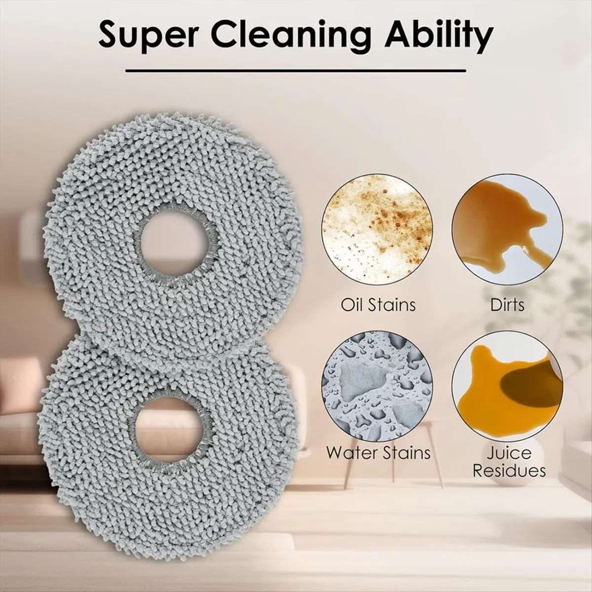 【BRAND NEW】Mop Pads for Saros Z70/Saros 10R/QRevo/Qrevo S/Qrevo Pro/Qrevo Master/Qrevo Slim/Qrevo Curv Vacuum Attachment