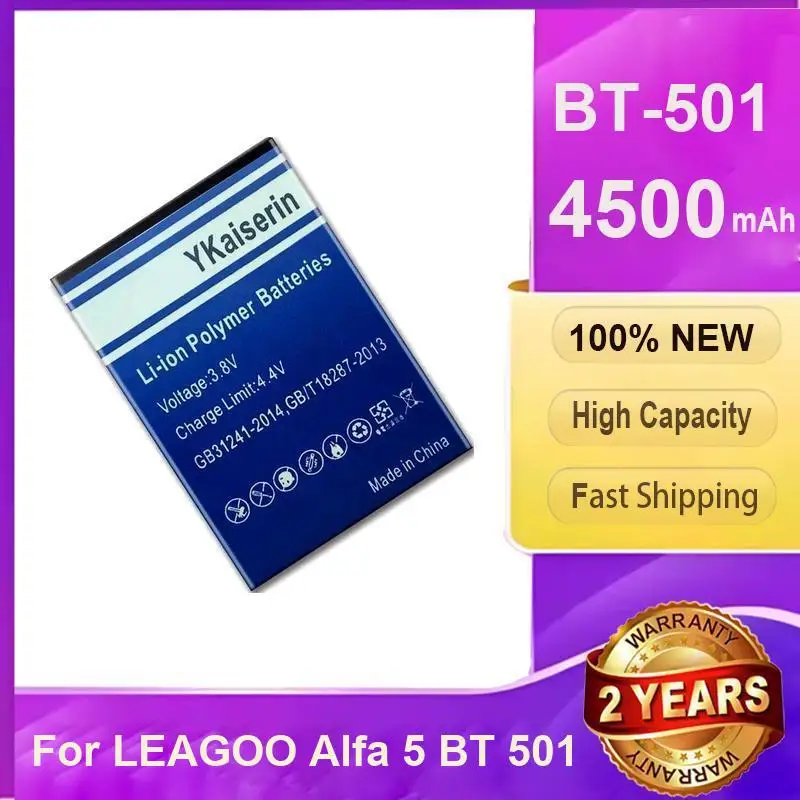 Mobile Phone Battery Portable BT-501 For Leagoo Alfa 5 4500Mah