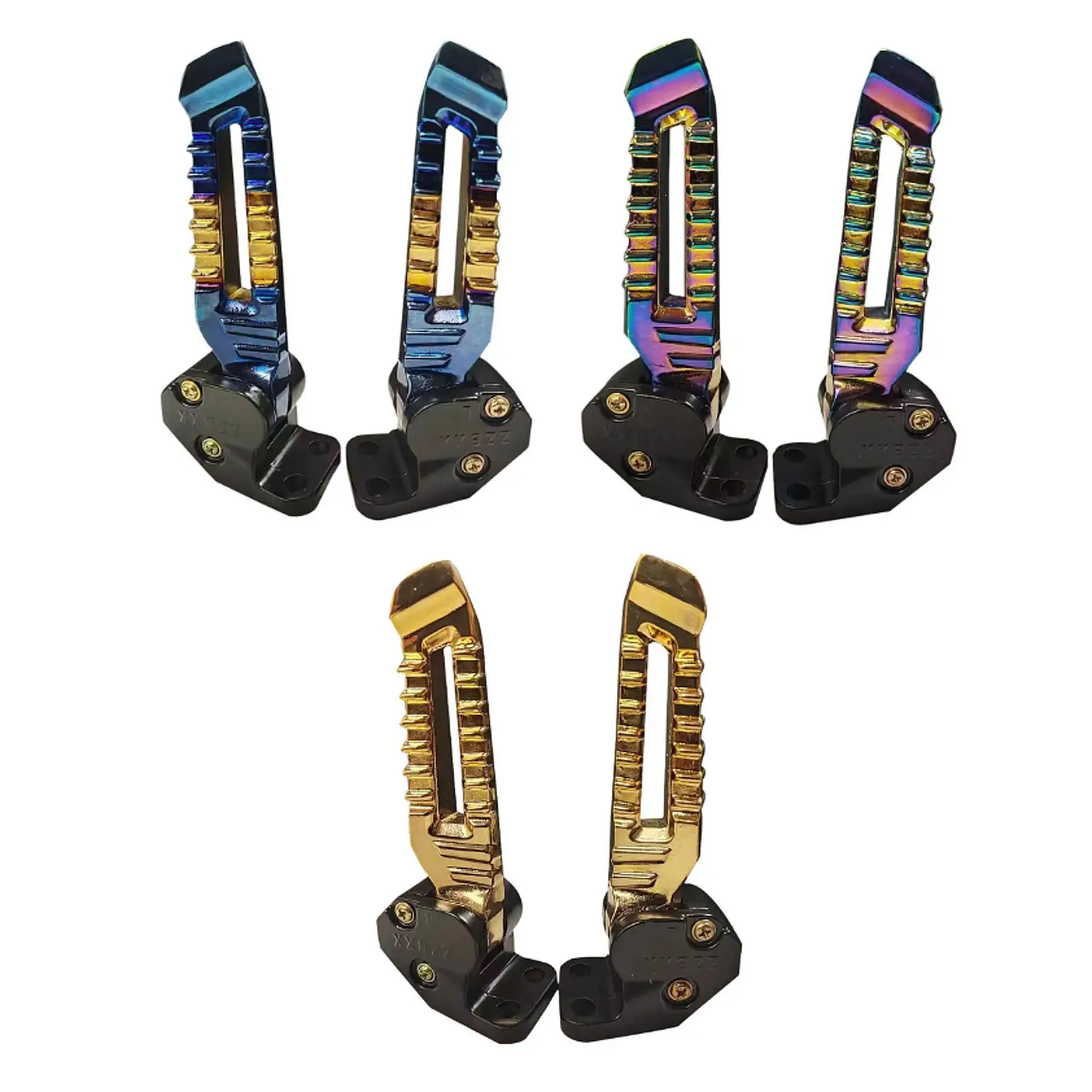 

2x Folding Motorcycle Footpegs Scooter Foot Pegs Replaces Maintenance Garage Nonslip