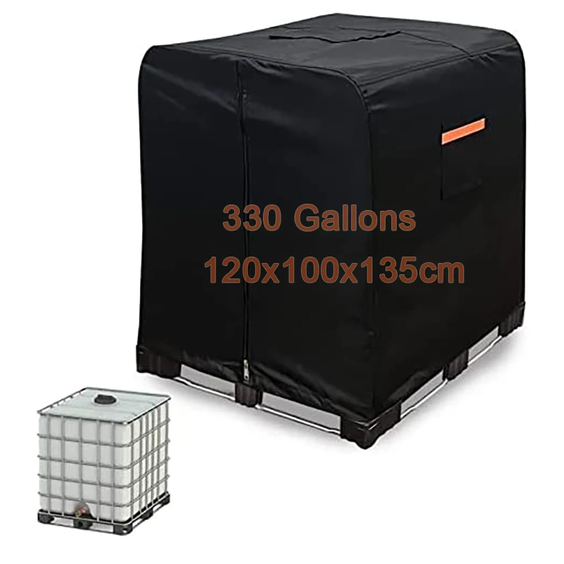 

IBC Tote cover 330 gallon water tank protection cover zipper 420D heavy waterproof sunscreen material 1000L&IBC Tote Accessories