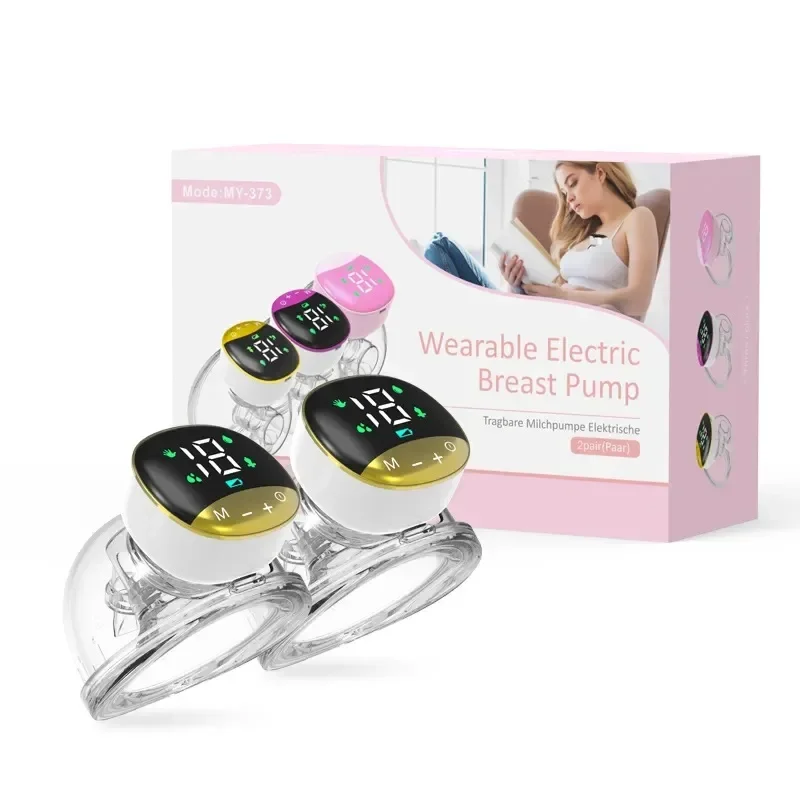 Wearable Electric Breast Pump Portable Handsfree BPA Free Anti-back Flow Easy Clean & Operate LED Dispaly Breast Milk Exactor