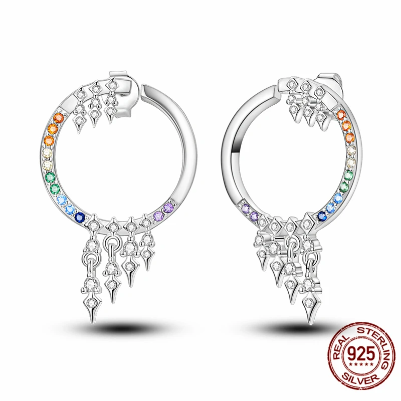 

High-quality S925 sterling silver earrings, women's tassel earrings, anniversary and wedding jewelry gifts.