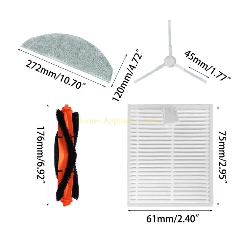 D0AB กวาดหุ่นยนต์ MOP PAD การเปลี่ยนชิ้นส่วนพลาสติกตัวกรองเครื่องดูดฝุ่นสำหรับ