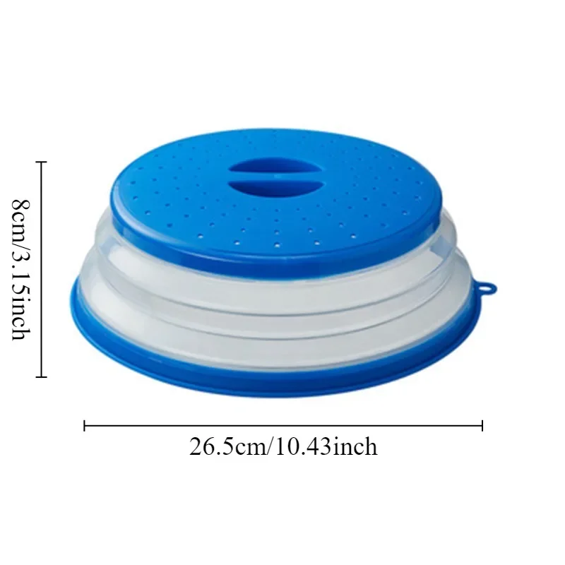 1PC Microwave heating cover with hooks foldable freshness cover multifunctional anti oil splash leftover rice cover