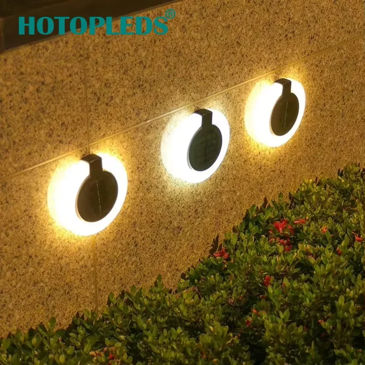 

Solar wall lamps outdoor courtyard step lamps household waterproof fence lighting lamps fence decorative atmosphere lamps