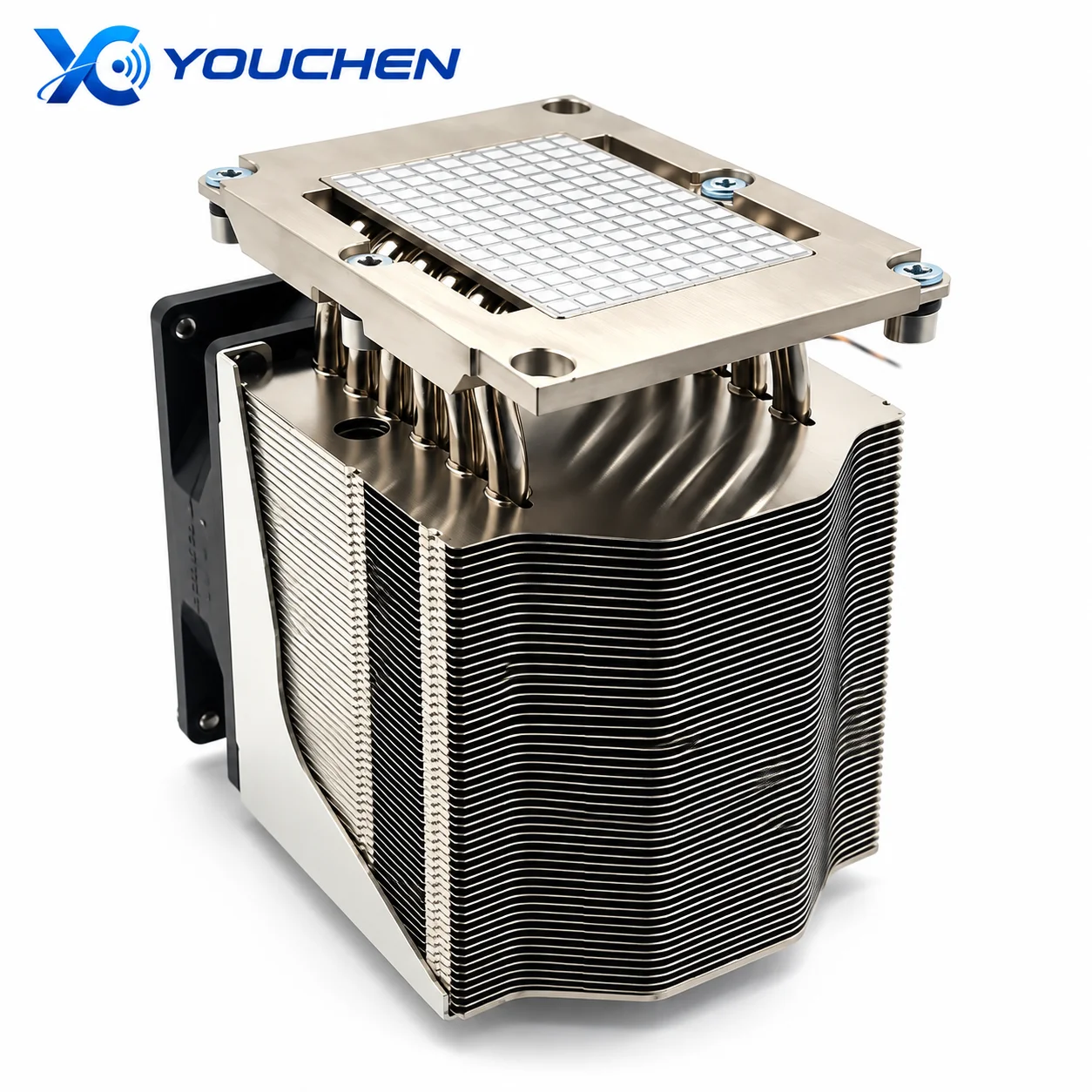 4U LGA3647 Server CPU Cooler 6 Heat Pipes Side-Blow Air Cooling Heatsink with PWM Fan for C620 Platform