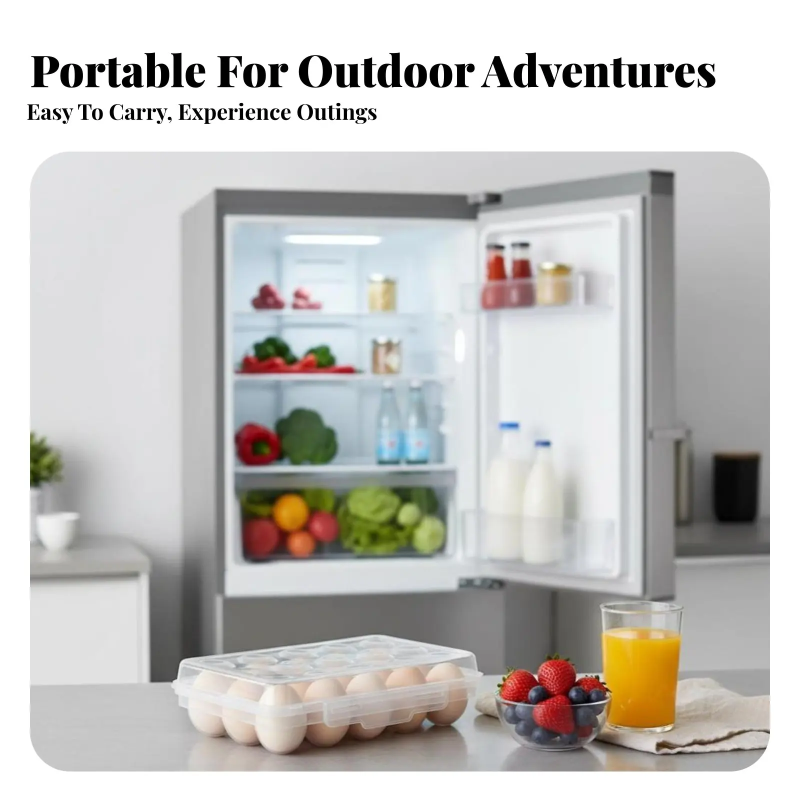 

6-Ovum Holder Holder Shockresistant Portable 6-Ovum Holder Holder Squash-Resistantresistant Transparent Design for Campers