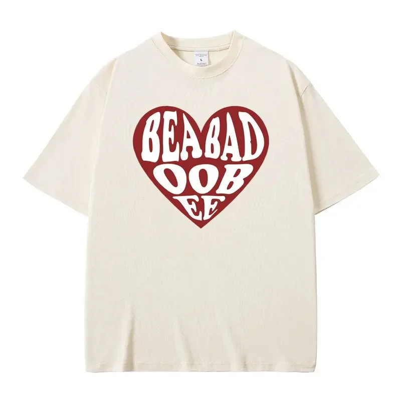 

Singer Beabadoobee Heart Graphic Print Tshirt Men Women Casual Oversized T-shirts Short Sleeve Unisex Fashion Y2k Style T Shirts