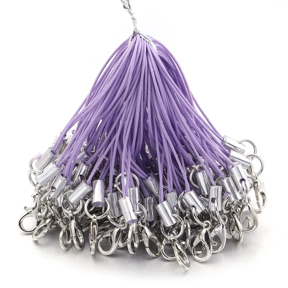 20/100 Stück Karabinerverschluss Lanyard Strap Cord Handy Lanyard Polyester Schlüsselanhänger Schnüre Charms Schlüsselanhänger für DIY Schmuckherstellung
