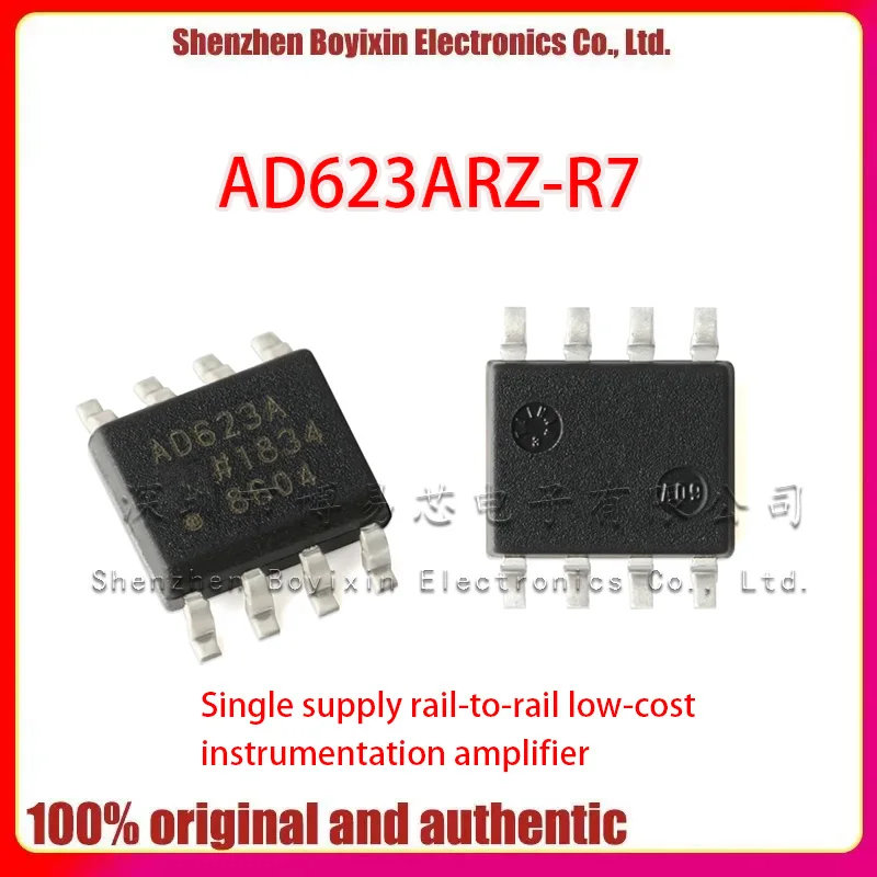 

Original and authentic AD623ARZ-R7 single supply rail-to-rail low-cost instrumentation amplifier frosted shell