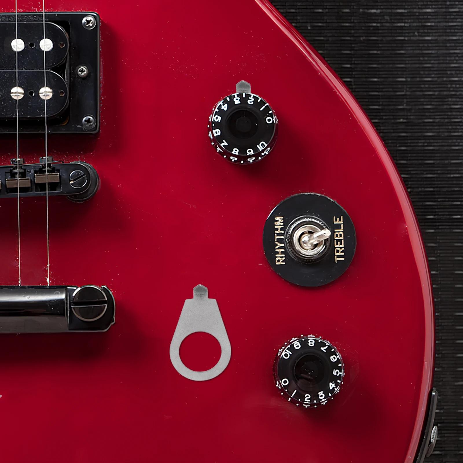 2Pcs Guitar Knobs Pointer Plate .7mm Volume Tone Control Position Indicator Washers for Electric Guitar Potentiometer Knob