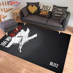 Jiu-Jitsu Warrior Japanese Bjj Gi & Black Belt Mma Rug,Carpet for Living Room Bedroom Sofa Doormat Decor Non-slip Floor Mat Gift