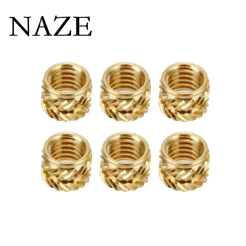 NAZE 100pcs M3 3x5x4 Thread Knurled Brass Threaded Heat Set Heat Resistant Insert Embedment Nut for 3D Printer Voron 0/0.1/2.4