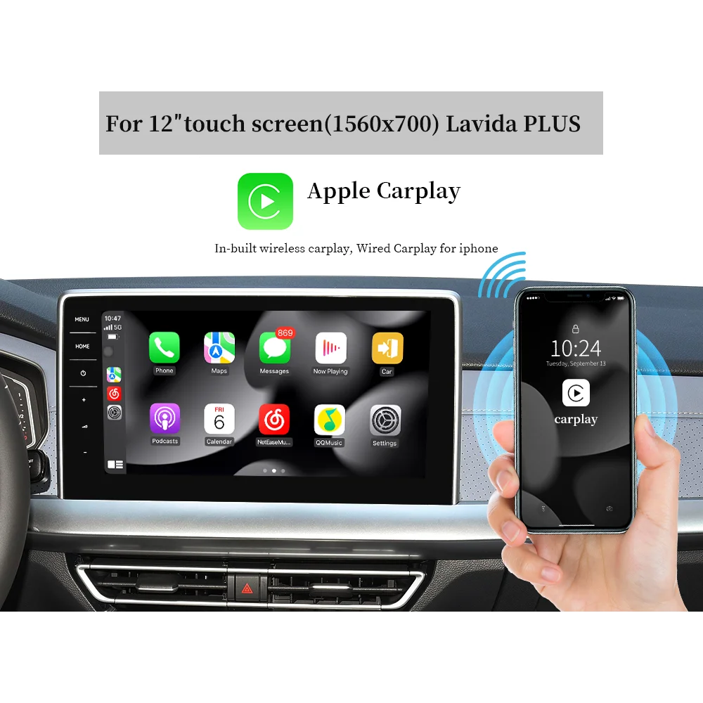 Hualingan Android CarPlay multimedia box for VW Lavida plus screen upgrade Apple CarPlay Android Auto Radio navigation stereo