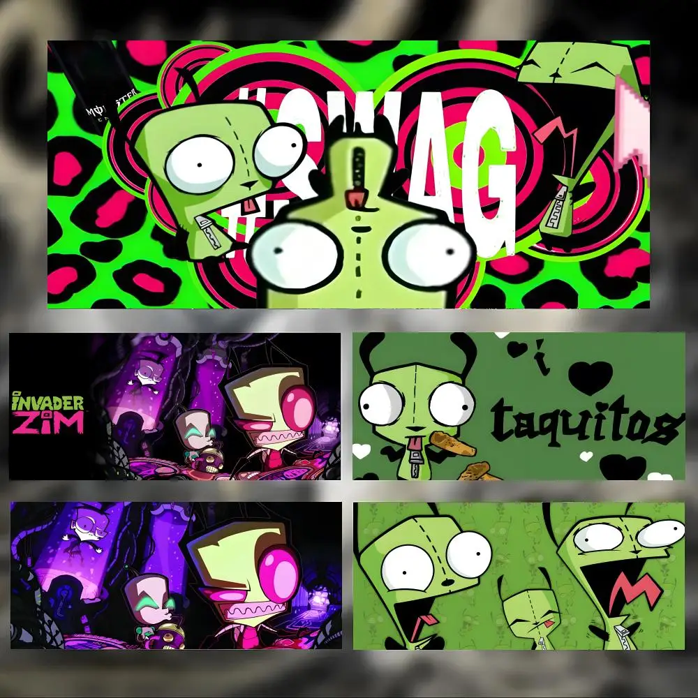 

ZIM animation quirky I-Invader Zim Mouse Pad Large Thick Desk Pad Stitched Edges Gaming Mouse Mat for PC