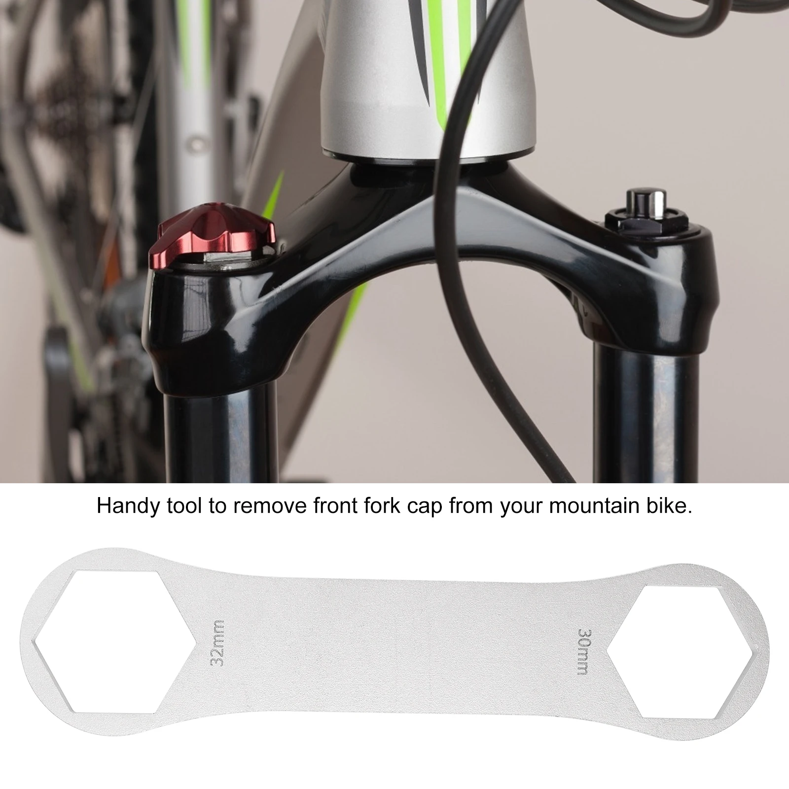 

Double Head Front Fork Wrench 30/32Mm Stainless Steel Bike Tool Durable High Strength Front Fork Remover Spanner For Mountain