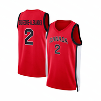 Shai Gilgeus-Alexander Cnd Unisonymous Swingman Player Jersey - Red #2 Classic Retro Basketball Player Jacket Kids_adult