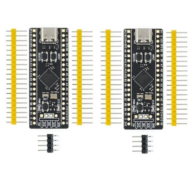 2Pcs STM32F411 Development Board, STM32F411CEU6 STM32F4 Learning Board, Support For Programming-A25R