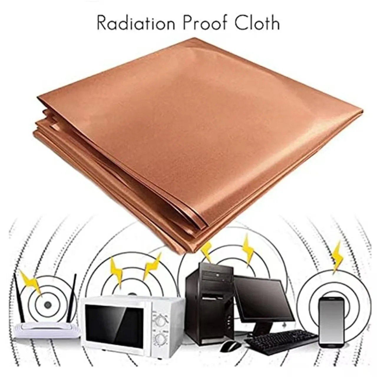1/2/3/5 Meter Anti-radiation EMF/EMI Protection Material Blocking RFID/RF RFID Radiation Shielding Conductive Copper Fabric