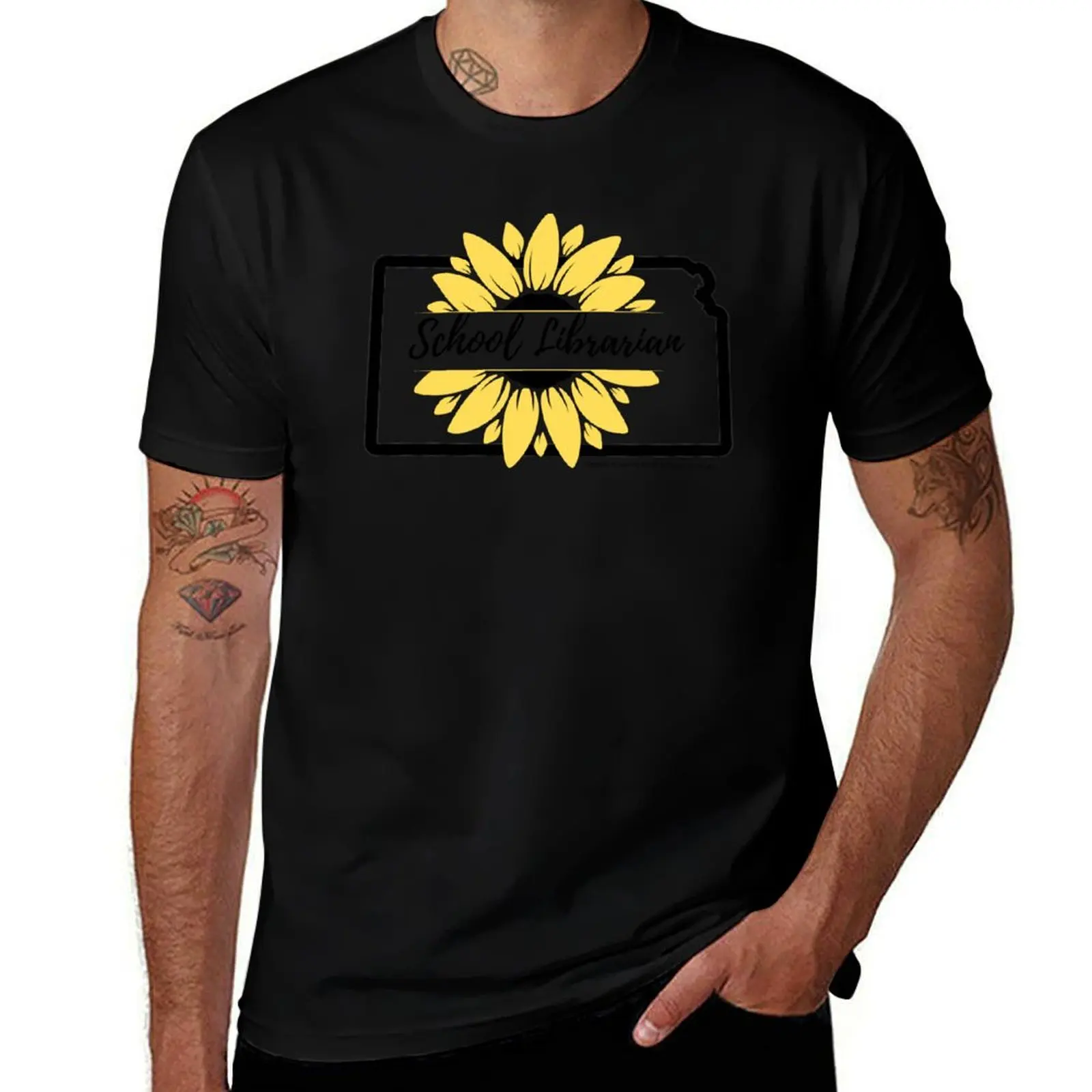 

Kansas Association of School Librarians T-Shirt blacks graphic shirts sweat Men's cotton t-shirt