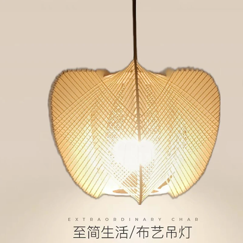 ZK50 Retro Basswood Rope Kitchen Lamp Whole House Chandelier Interior Decoration Bedroom Dining Room Lamp E27