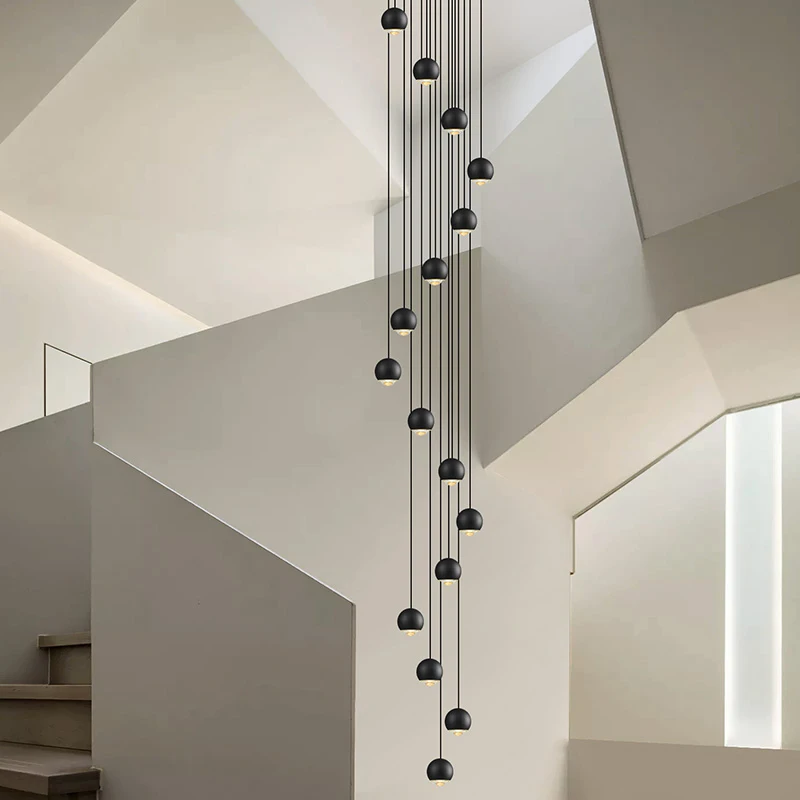 Modern staircase pendant light LED pendant light indoor decoration lighting modern intelligent application lighting